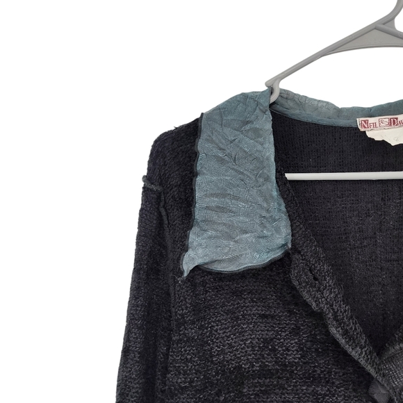 Neil & David Women's Asymmetrical Button Front Shirt Witchy Gothic Fairycore - Picture 2 of 7